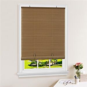 60 x 72 in. Cordless Solstice Vinyl Roll-Up Blind, Woodtone